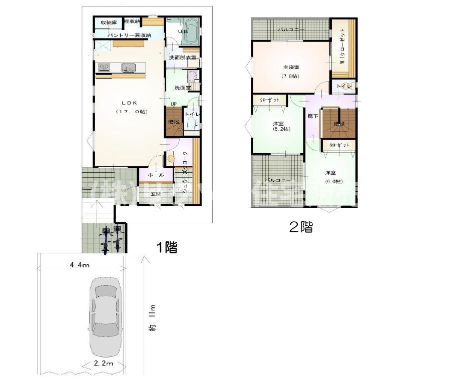 川勝町　新築一戸建ての間取り|間取り図はいかがですか？ご希望を叶える間取りですか？リビングの広さは？水回りの位置は？カウンターキッチン？など色々な情報が集約されています。弊社では資金計画・住宅ローンなどのご相談も承っております。