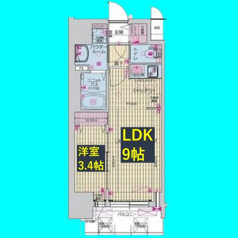 プレサンス名駅南エディフィスの間取り