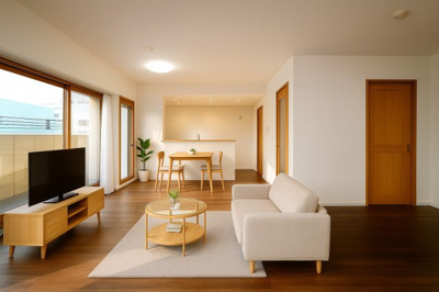 【居間・リビング】 | 【上質感リフォーム】サンヴェール海老園 | 【約21.6帖LDK】
デザインリフォームされた室内は
良い雰囲気になっております。
リノベーションで付加価値をプラスし、
ただの『住まい』ではなく『癒しのある空間』
に仕上がっております♪