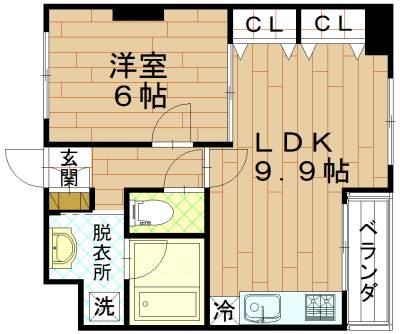 リエス西院の間取り|間取り・反転タイプ