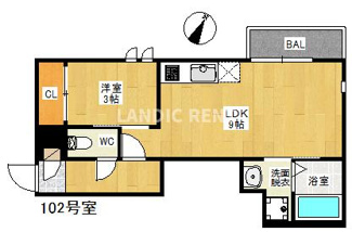 【間取り】 | Grandtic Park Side大橋