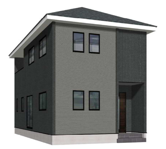 高崎市岩鼻町１期（全４棟）3号棟の外観パース|外観パースです