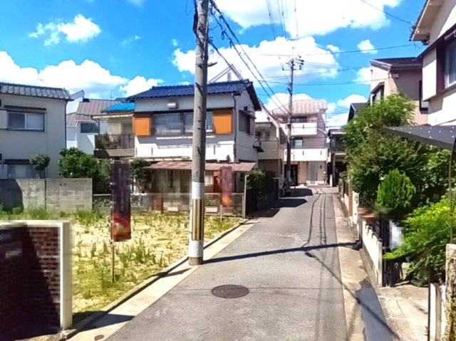 宝塚市安倉南4丁目　土地の前面道路含む現地写真|前面道路を含む現地写真です。
（前面道路 約4ｍ）