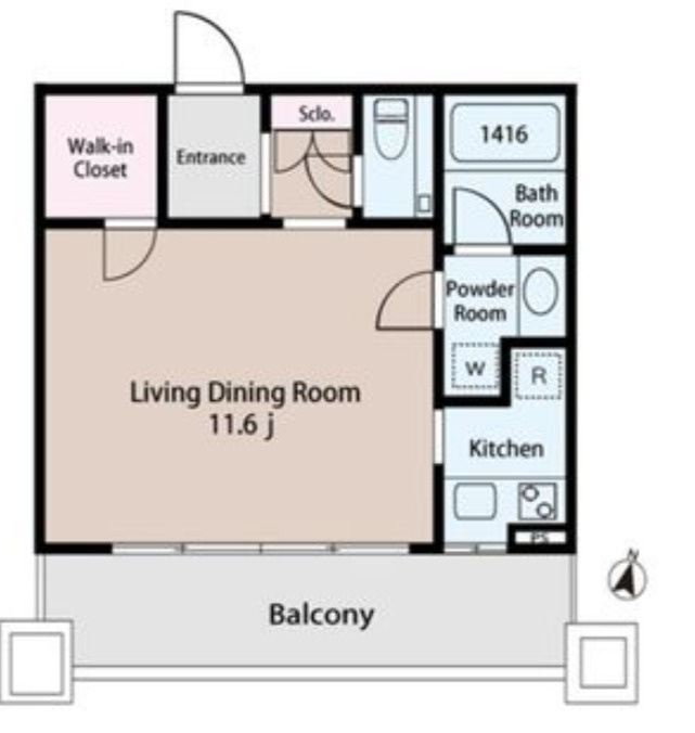 Eponoqu市ヶ谷の間取り|Eponoqu市ヶ谷