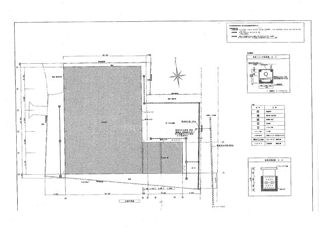 厚木市岡田5丁目倉庫の区画図|外構平面図