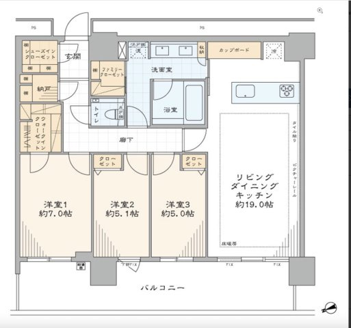 【間取り】 | ★仲介手数料無料★パークタワー品川ベイワード（品川駅が徒歩圏内のタワーレジデンス）