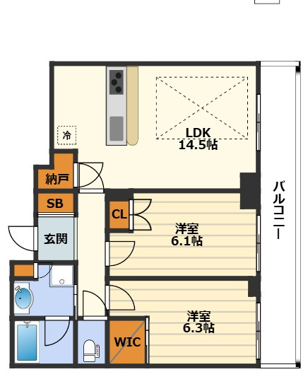 グランドメゾン新梅田タワー THE CLUB RESIDENCEの間取り