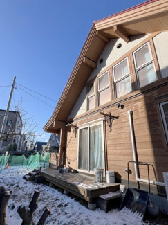 【庭】 | 手稲区星置１-7 ログハウス一戸建 | 建物南面のお庭♪