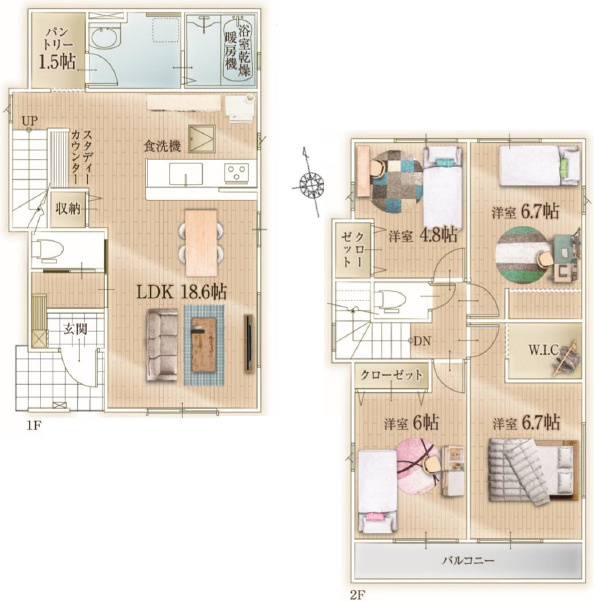 毎日の暮らしをもっと豊かに・もっと楽しく！の間取り|4LDK