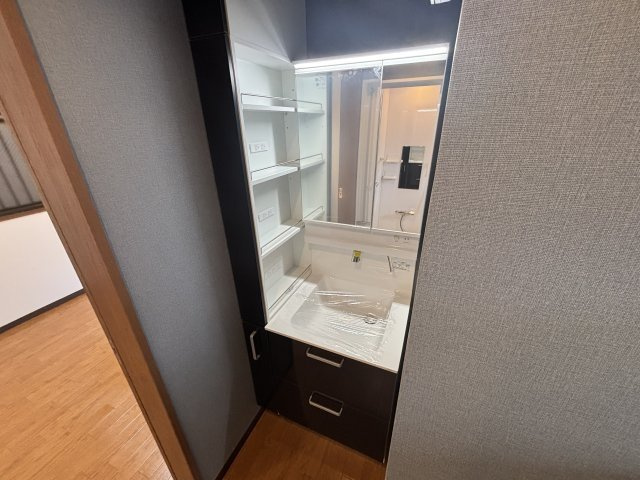 岸地通1丁目貸家の独立洗面台