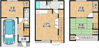【間取り】 | 東大阪市衣摺5丁目