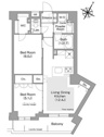 【間取り】 | 55.94㎡2LDK