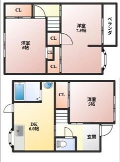 【間取り】 | 宮山町３丁目戸建て