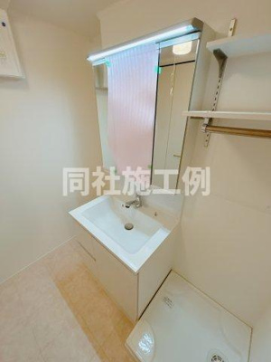 【洗面所】 | 神戸市垂水区東垂水新築アパート北棟 | 同社施工例