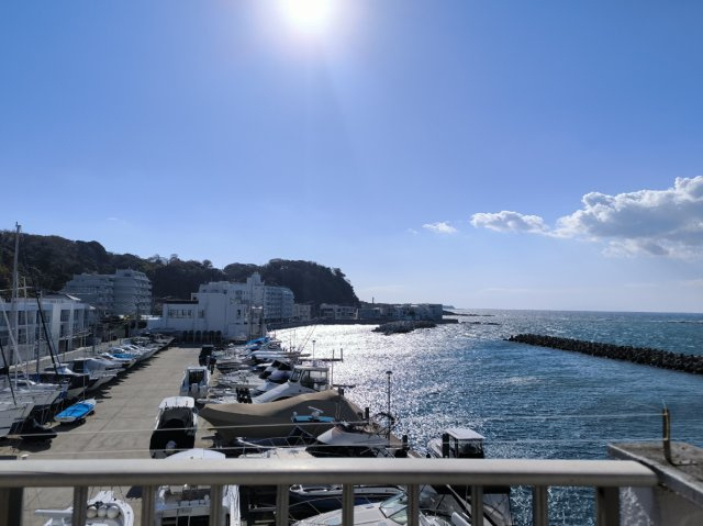 海見え！ライオンズリゾートマンション芦名　4階の展望|海を臨む
