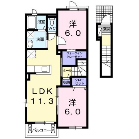シャン・ド・フルールⅤの間取り