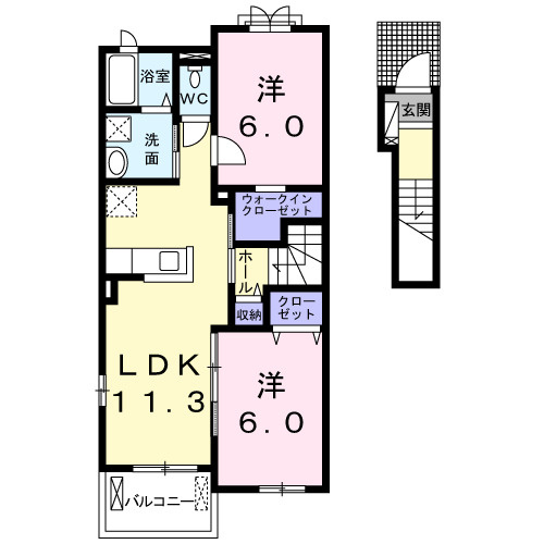 アンジュ・ブローテＡの間取り