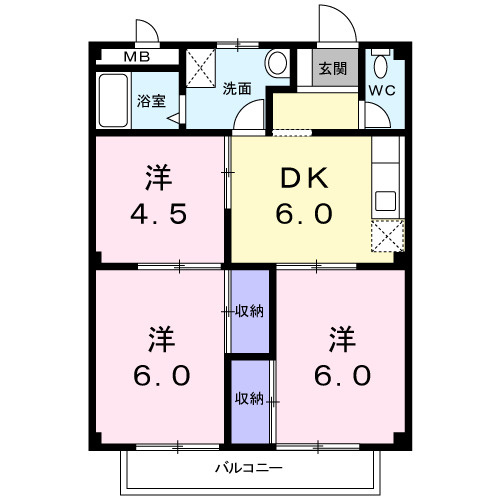 パルネット橋本の間取り