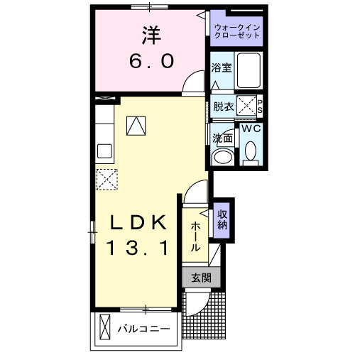 ラック　ヒルズ　Ａの間取り