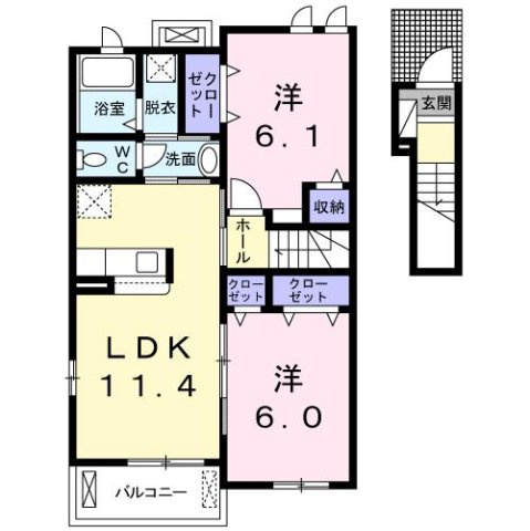 アプローズＡの間取り