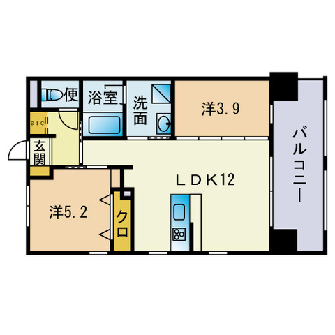 アンジュ大濠の間取り