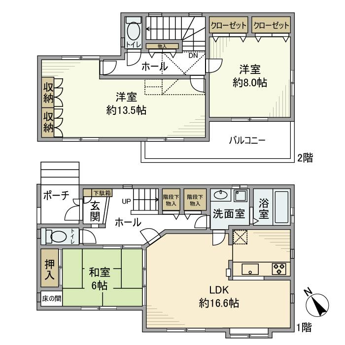 松戸新田戸建の間取り