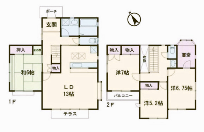 【間取り】 | 守谷市松前台６丁目　中古戸建