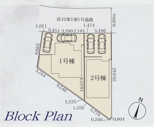 藤沢市天神町3丁目新築戸建て　2期1号棟の区画図|区画図「藤沢市天神町新築戸建て」