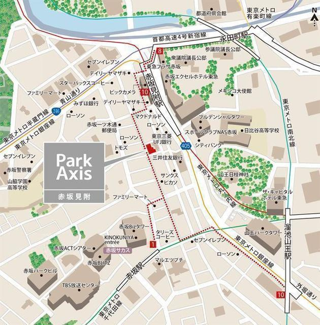 パークアクシス赤坂見附の地図