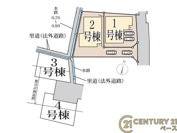 リーブルガーデン萱野 １号棟 ／新築一戸建の区画図|■こちらの物件は１号棟です！■