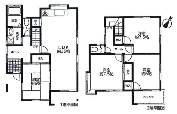 岡崎市矢作町西林寺・中古戸建の間取り|間取り図です