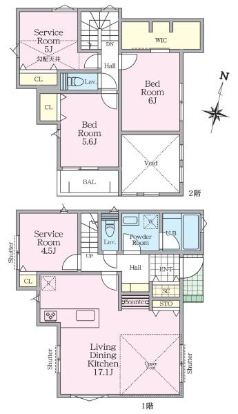 横浜市戸塚区舞岡町の新築一戸建の間取り