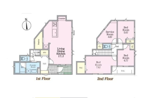 横浜市栄区笠間４丁目の新築一戸建の間取り