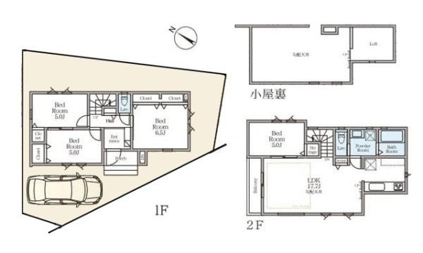 横浜市瀬谷区瀬谷１丁目の新築一戸建の間取り