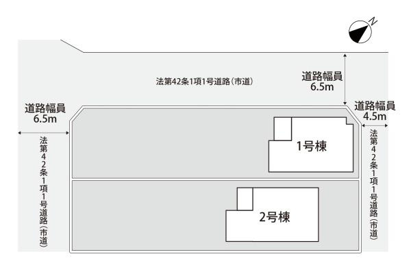 横浜市港南区下永谷５丁目の新築一戸建の区画図