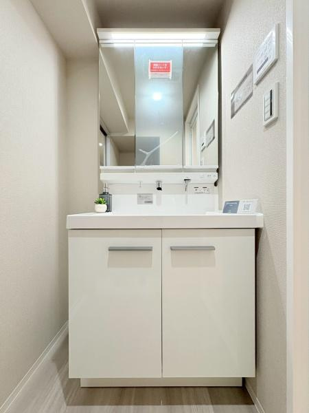 多摩川久地パークハイツの独立洗面台|シンプルに使いやすさが考えられた洗面台ですね。
