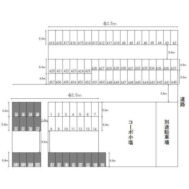 岐阜市如月町６丁目の駐車場の間取り