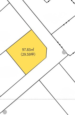 津山市小田中　売土地29坪の区画図