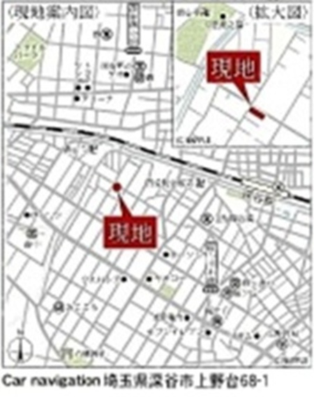 【仲介手数料無料】新築戸建　深谷市上野台68-1（全4棟）の地図