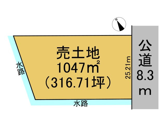 売土地　安八郡安八町牧　316.71坪の土地図