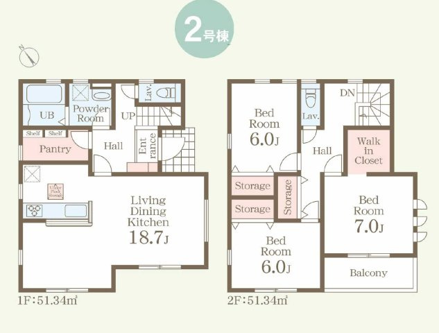 【LiveleGarden】宇都宮市細谷 第7 全3棟の間取り|〇3号棟〇
4LDK+2WIC