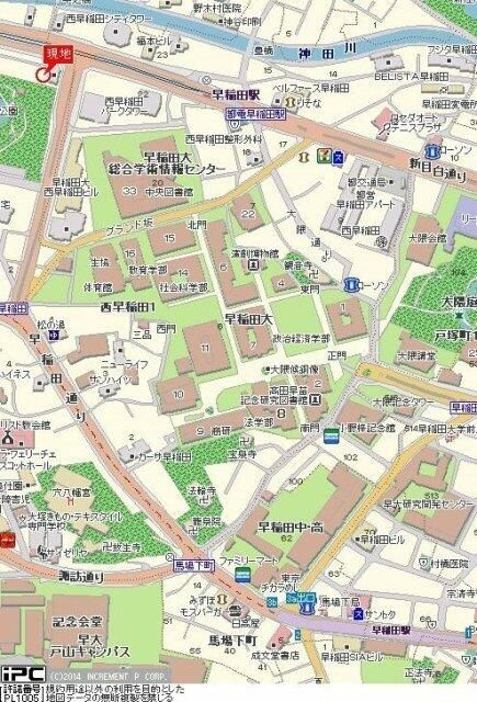 大永西早稲田ビルの地図