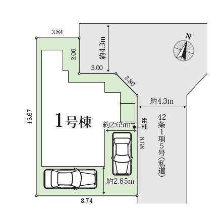 加古川市平岡町高畑　　新築戸建の区画図