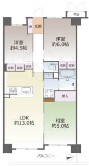 【間取り】 | リベール千里新芦屋