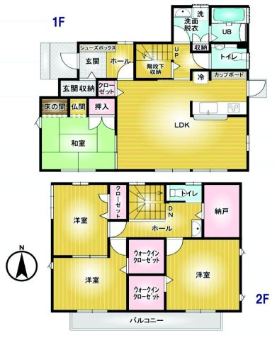 高崎市三ツ寺町　中古住宅の間取り