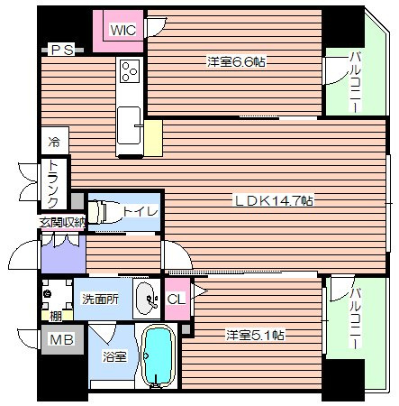 【間取り】 | エステムプラザ梅田