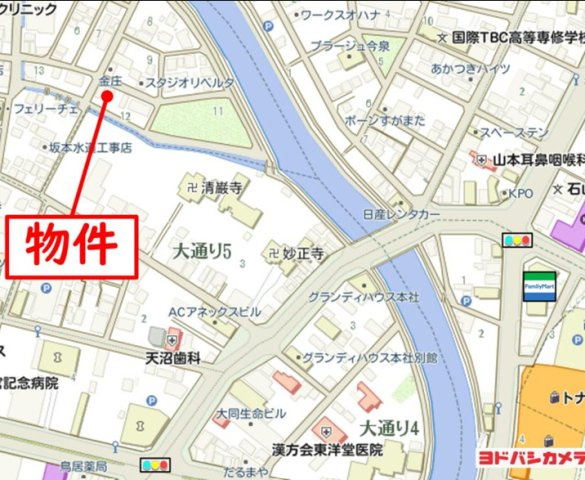 ハートフルタウン千波町110番　A号棟の地図