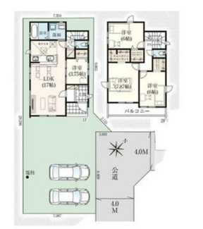 【間取り】 | 越谷市大沢11期　新築分譲住宅　全1棟 | 土地：152.12㎡（46.01坪）　建物：98.95㎡（29.93坪）