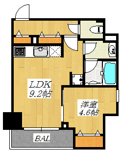 Ｄｅａｒ　ＷＡＮ　Ｃｏｕｒｔ　王子飛鳥山の間取り|広々1LDKです