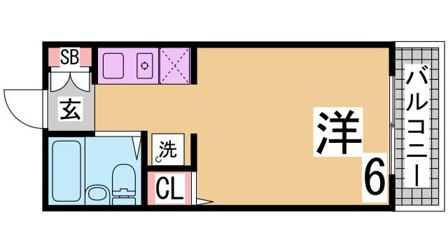 神戸市須磨区南落合１丁目のアパートの間取り